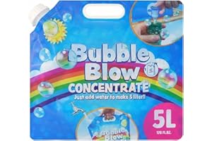The Magic Toy Shop Bubble Liquid Concentrate Refill 200ml Makes 5 Litre - High Strength Bubble Mixture for Machines, Wands & Blowers - Portable Solution for Weddings, Parties, Festivals & Events