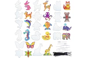 MAMUNU Plaques pour Perles à Repasser, 15Pcs différentes de Fer sur Les plaques de Perles pour 5mm Perles à Repasser, Perles Panneaux Transparents pour Bricolage à la Main Enfants Cadeau