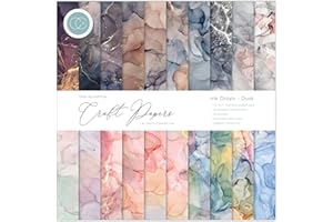 Craft Consortium Craft CON PAPRPAD12, gotas de tinta, 20 diseños
