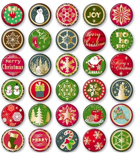 Kit De Peinture Diamant Noël - 12 Magnets Frigo à Compléter - Décorations Magnétiques Enfant, Motifs Festifs
