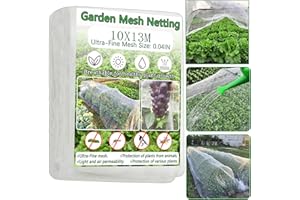 YLLUUOE Insect Netting -3x13M Fine Mesh Garden Netting for Vegetables Plants Fruits Flowers Crops Greenhouse，Row Covers Raised Bed Barrier Screen Birds Insect Protection Netting