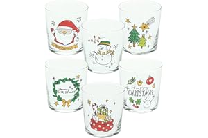 Tognana Happy Xmas Set 6 bicchieri vetro multicolor