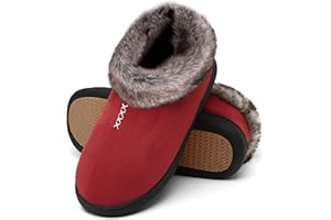 Mishansha Chaussons Femme Hiver Chaud Fourrés Pantoufles Mousse Mémoire Gr.36-43