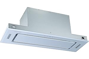 Cookology BUGL900WH/A+ Energy A+ Rated Built-in White Glass 90cm Integrated Canopy Cooker Hood