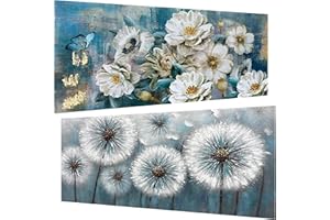 PUJEKNM 2 Stück Diamond Painting(30x60cm)-5D Diamant Painting Erwachsene,DIY Blumen Diamant Painting Bilder Groß Set für Wohnzimmer Schlafzimmer Wand Dekoration Geschenke(2er set)