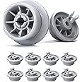 Plemont® 8pcs Dishwasher Plastic Wheels Replacement - Universal Spare Parts for Dishwasher Basket - Compatible with Bosch, Siemens, Neff - Dishwasher Accessories for Lower Basket (15 x 10 x 2.4 cm)