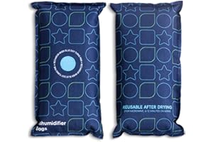 Neviland Reusable Car Dehumidifier Bag Portable Moisture Absorbers Prevent Damp and Condensation for Car, Wardrobe, Caravan, and Small Spaces (2 x 1KG)