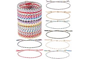 FIOROYAL 35 Pcs Friendship Bracelets String Bracelets Summer Beach bracelet for Boys Girls Women Men Colorful Adjustable Boho Woven Handmade Rope Thread Bracelet