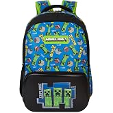 Get Trend Minecraft Large Children's Backpack, 18" Adjustable School and Travel Backpack, Padded for Sports and School, Gamer