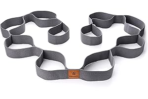 ‎BODYMATE BODYMATE Dehnungsband mit 10 Schlaufen - insgesamt ca. 190cm lang - 3,8cm breit - aus 100% natürlicher Baumwolle