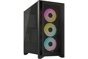 Corsair Semitorre iCUE 4000D RGB Airflow, 3 Ventiladores AF120 RGB Elite - Controlador iCUE Lighting Node Pro - Diseño de Alt