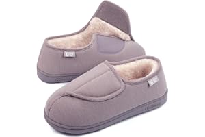 LongBay Women's Wide Fit Memory Foam Slippers Comfy Cozy Arthritis Edema Diabetic House Shoes