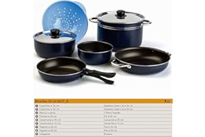 SURVIVALSHOP Beaver Brand 0427B BLUESKY 24 Batteria di Pentole Antiaderenti da viaggio