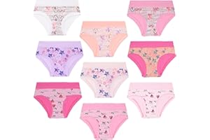 EMY Mutande Bambina Ragazza Cotone 9 Pezzi