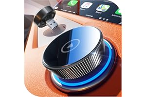 Cleviton für Apple Carplay Wireless Adapter, 2.Generation, Auto-Verbindung, Keine Latenz, Plug&Play, Mini Wireless Car Play Adapter, Kabellos Dongle für GPS-Geräte mit Navigation, Matt-Schwarz