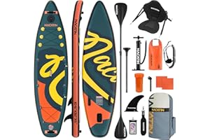 NACATIN Paddle Boards für Erwachsene aufblasbares Stand Up Paddle Board mit 10'6" SUP Board, Paddel, Pumpe, Rucksack Trockentasche, Ideal für alle Könnensstufen (Opcional Kajak Seat erhältlich