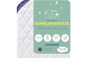 P'tit Lit - Babymatratze aus Bambus | 70x140 cm | Weiche und saugfähige Viskose | Ohne chemische Behandlung | Abnehmbar | OekoTex® | Dicke bis zu 10 cm
