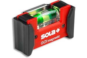 SOLA GOMAGNETICCLIP - Nivel de burbuja compacto GO! Magnetic CLIP