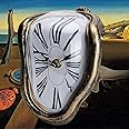 FAREVER Melting Clock, Salvador Dali Watch Melted Clock for Decorative Home Office Shelf Desk Table Funny Creative Gift，Rome Antique Gold