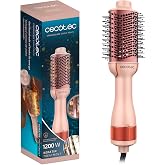 Cecotec CeramicCare Single Peach Volumizing Air Brush, 1200W, Detangles, Dry, Volume, Smoothes and Waves, Ceramic Coating wit