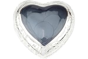 Urns UK, Heart Companion, Urnenschmuck für Asche zum Andenken, Metallurne, Messing, grau, 12 x 7.5 x 12 cm