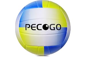 PECOGO Volleyball Größe 5 PU Leder Weich Indoor Outdoor Volleyball Sport Training Spiel Spiel Ball für Anfänger, Teenager, Erwachsene, 8.2