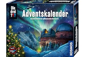 Die DREI ??? Adventskalender 2025 von Kosmos 632656, Löse die 24 Rätsel der geheimnisvollen Sternwarte, Spielzeug- und Rätsel-Adventskalender für Kinder, Fragezeichen