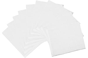 Zollner 10 manoplas de baño para bebé de muselina, blancas, algodón 100%