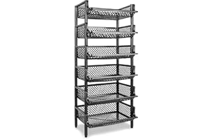 ‎ARTECSIS ARTECSIS Korbregal aus Kunststoff stapel-/erweiterbares Stecksystem als Stapelregal, 6 Regalelemente in schwarz