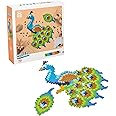PLUS PLUS - Puzzle by Number - 800 Piece Peacock - Construction Building Stem/Steam Toy, Interlocking Mini Puzzle Blocks for Kids