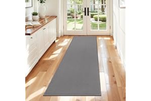 SHACOS Hallway Runner Rug Grey 60x180 cm Non Slip Washable Hall Runner Narrow Rugs Rubber Backed Floor Carpet Runners for Hallways Entryway Kitchen Laundry Room