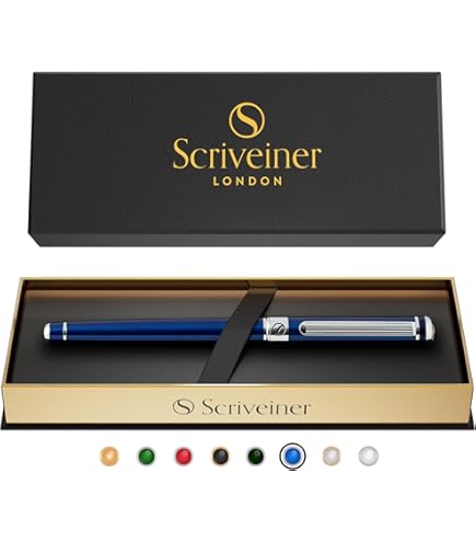 PAPER ATE - Ricariche per penna a sfera, punta edia, 1,0 , blu, 2