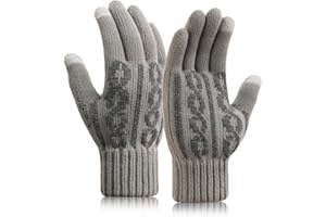 IHIGOGOFA Gants Tactiles Hiver pour Homme Femme Gants Chaud Hiver pour Camping Randonnée Activités de Plein Air en Hiver, Gants à Ecran Tactile pour Smartphones Tablettes