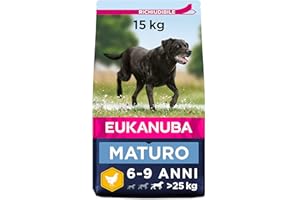 EUKANUBA Cibo secco per cani maturi di grossa taglia, ricco di pollo fresco, 15 kg (confezione da 1)
