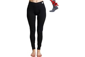 MERINO.TECH Merino Wool Base Layer Womens Leggings 100% Merino Thermal Underwear Pants for Women Lightweight, Midweight, Heavyweight + Wool Socks