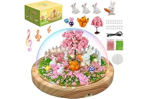 oujilet Make Your Own Night Light with Music, Rabbit DIY Kits for Girls Night Light USB Upgrade Edition Bunny Toys, Arts and Crafts Lamp Project for Girls, Gifts for 4 5 6 7 8 9 10 Year Old Girl