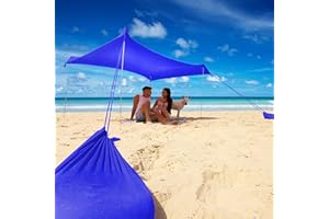Otentik Nano Plus Sunshade for Beach or Outdoors - Sun Canopy - Beach Shelter - Sail Canopy - Sun Awning With 4 Poles