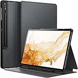 JETech Custodia per Samsung Galaxy Tab S8 Plus 2022 / S7 FE 2021 / S7 Plus 2020 12,4 Pollici con S Pen Holder, Sottile Folio 