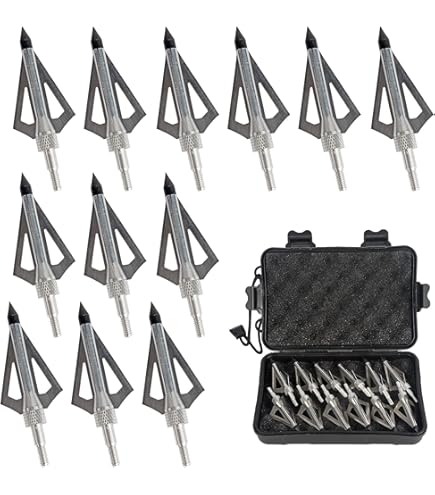 Frecce Balestra In Carbonio - 12 Pezzi 20 Pollici + 6 Punte Da Caccia - 4 Alette Plastica