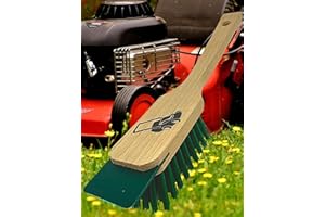 BÜRSTENFABRIK - MADE IN GERMANY MAAJ RASENMÄHERBÜRSTE/GERÄTEBÜRSTE - Made IN Germany - BUCHENHOLZ + ELASTONBORSTEN + SCHABER - VEGAN