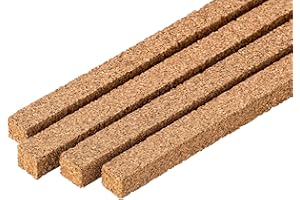 Korkstreifen | Parkett Dehnungsfuge | Dehnungsstreifen aus Kork | Gleisunterlage Modelleisenbahn & Modellbau | Naturkork aus Portugal – Streifen 900 x 10 x 10 mm, 10er-Pack