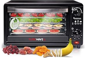 Déshydrateur TurboWave BIO entièrement en métal, 14 litres, fourni avec grilles, minuteur et cahier de recette, dehydrator fo