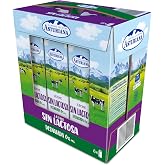 Central Milk Asturiana Skimmed Lactose Free Milk 0% MG Brik Pack 6x1L
