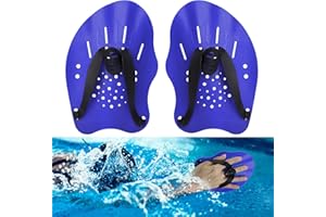 Hianjoo 1 Pair Swimming Hand Paddles for Adult and Junior, Power Strength Train Swim Fins Pool Exercise Swimming Accessories for Novice and Professional Use