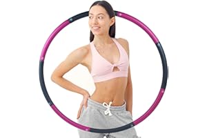 Calma Dragon Hula Hoop TB0801, Aro de Gimnasia, Aro de Fitness Desmontable, para Deporte, Ejercicio, para Adultos y Niños, 8 Secciones, para Perder Peso, Tamaño Ajustable, Profesional