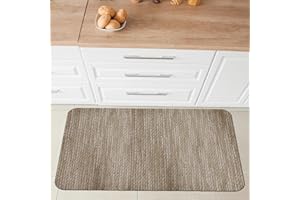 Comart - Dywan kuchenny Nancy - Antypoślizgowy - Można prać w pralce - Nowoczesny chodnik szenilowy - Bieżnik do przedpokoju i kuchni - Miękki i trwały - Wyprodukowano we Włoszech, taupe - 50 x 75 cm