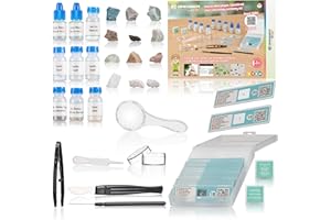 Bresser Junior smartes Mikroskop Zubehörset mit verschiedenen Steinen und Dauerpräparaten und vielem mehr inklusive QR-Code für Zusatzinfos