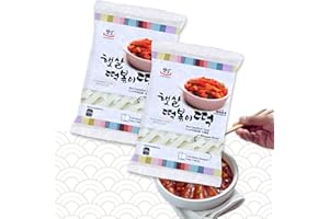 ASIAN BOX Rice Cake Stick Reiskuchen mit verschiedenen Tteokbokki/Topokki Soßen aus Südkorea, einfach und schnell zuzubereiten (2x Rice Cake 600g, ohne Soße)