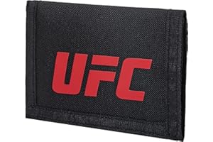 UFC Portafoglio Collezione ufficiale Ultimate Fighting Championship - MMA, Nero , 13 x 9 x 1,6 cm, Casual