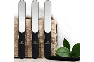 ‎DYNESSE DYNESSE 3er-Set Nagelfeilen: Grobe, mittlere und feine Feile. Kein Wegwerfprodukt. Benutzt in Pediküre-Studios. Edelstahl mit Laser-Cut-Technologie